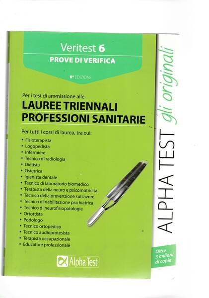 Veritest 6 prove di verifica, per i test di ammissione …