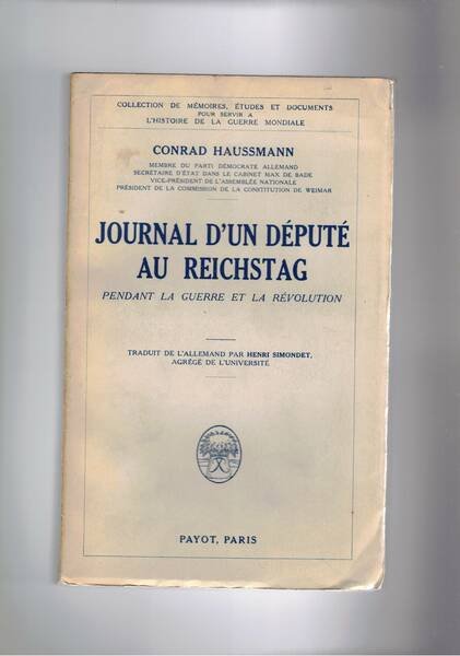 Journal d'un député au Reuchstag pendant la guerre et la …