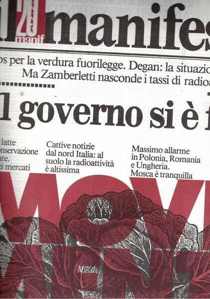 Il 20° manifesto. Disponiamo di 10 numeri pubblicari nel 1991 …