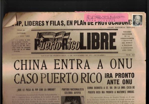 Puerto Rico Libre, disponiamo di due numeri del mese di …