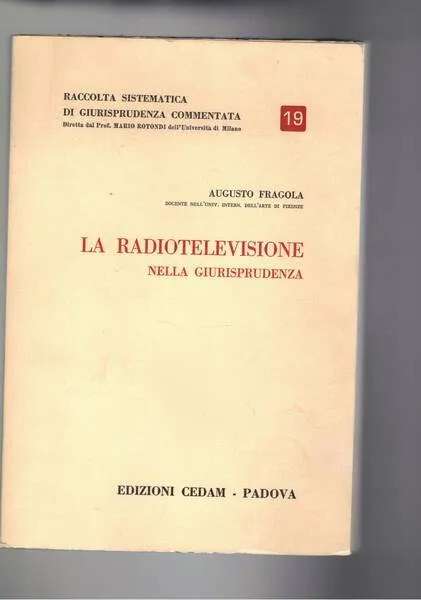 La radiotelevisione nella giurisprudenza. | Immagine principale