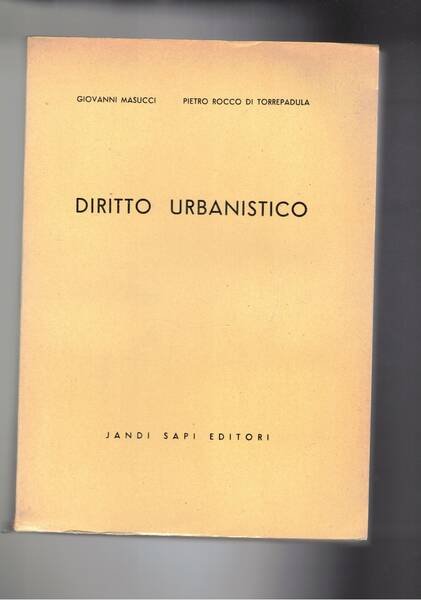 Diritto urbanistico.