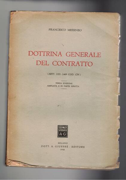 Dottrina generale dello stato. (art. 1321-1469) cod civ.). Terza ediz.