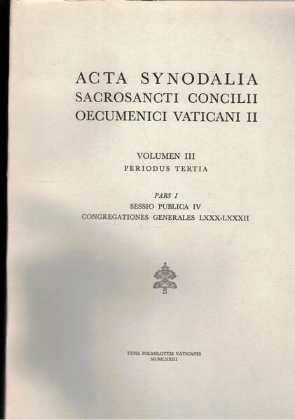 Acta Synodalia sacroancti concilii oecumenici Vaticani II. Volumen II° periodus …