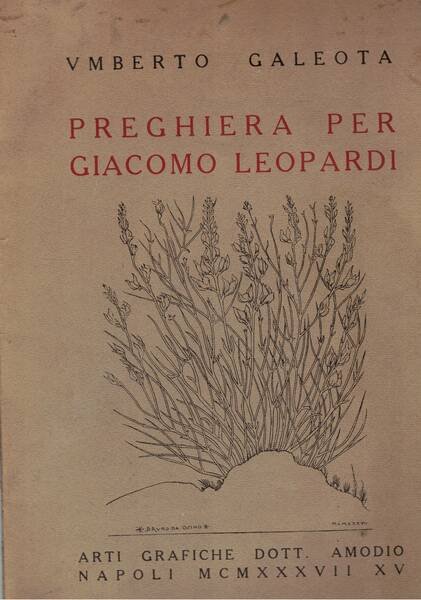 Preghiera per Giacomo Leopardi nel centenario della morte.