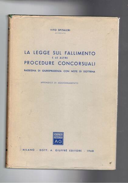 le leggi sul fallimento e le altre procedure concorsuali. Rassegna … | Immagine principale