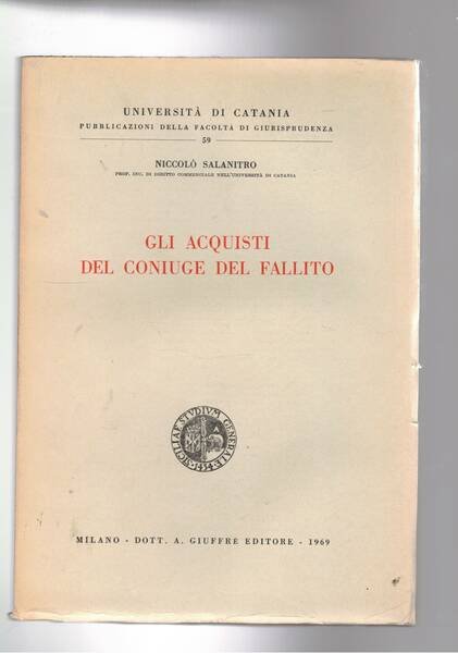 Gli acquisti del coniuge del fallito.