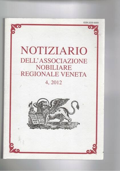 Notiziario dell'associaz. nobiliare regionale Veneta n° 4/2012. I Malatesta tra …