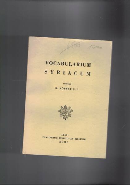 Vocabularium Syriacum.