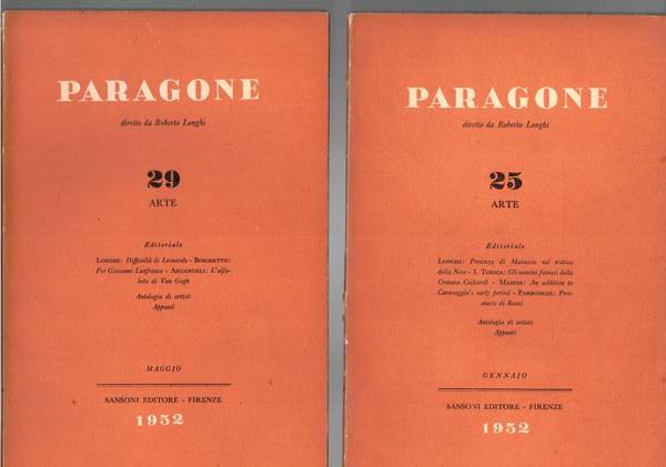 Paragone rivista mensile di arte e letteratura con uscite alternate …