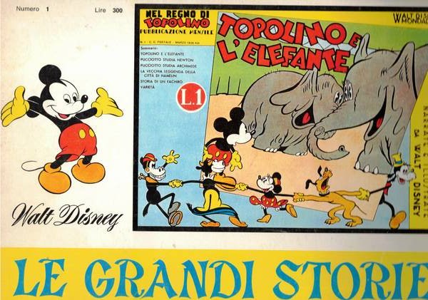Topolino, collana le grandi storie serie di dodici numeri.