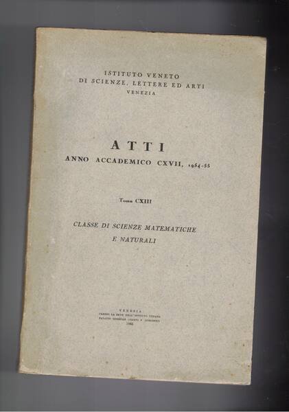 Att dell'anno accademico CXVII 1954-55. Tomo CXIII classe di scienze … | Immagine principale