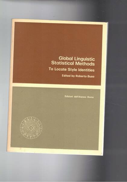 Global linguistic Statistic methods. To locate Style Identities. Procedings of …