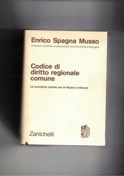 Codice di diritto regionale comune. La normativa statale per le …