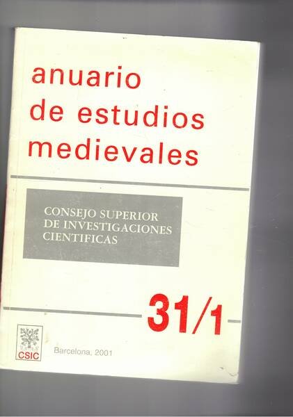 Anuario de estudios medievales n° 31/1.