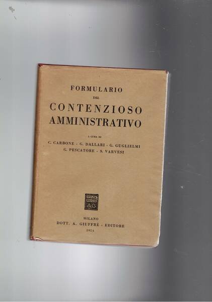 Formulario del contenzioso amministrativo.