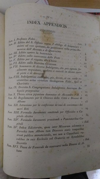 Synodus diocaesana habita in cathedrali templo albanensi X. IX. VIII. …
