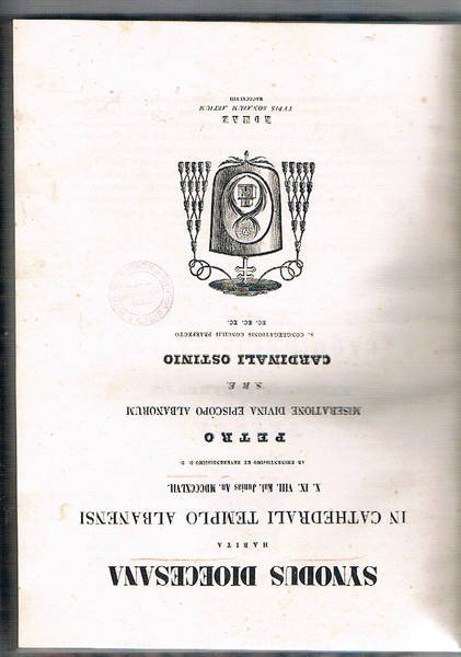 Synodus diocaesana habita in cathedrali templo albanensi X. IX. VIII. …
