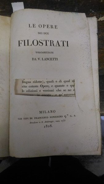 La vita di Apollonio Tianeo di Flavio Filostrato, in libri …