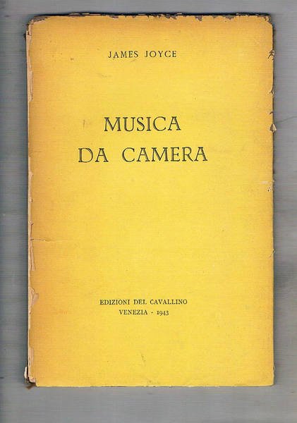 Musica da camera. Poesie. Prima edizione.