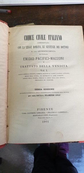 Codice civile italiano commentato con la legge romana, le sentenze …