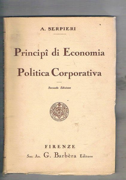 Principi di economia politica corporativa (seconda edizione).