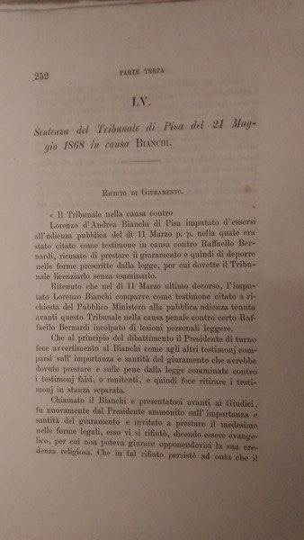 Della uguaglianza civile e della libertà dei culti, secondo il …