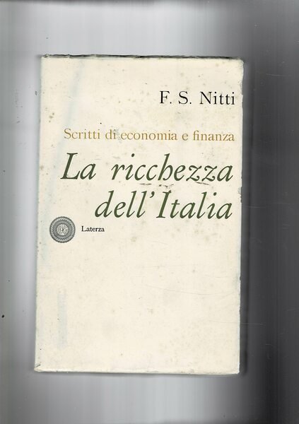 Scritti di economia e finanza vol. III° parte I°, la …