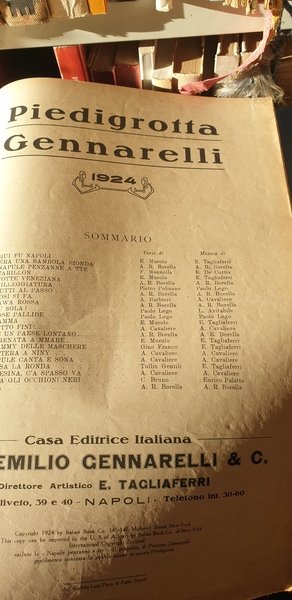 Piedigrotta Gennarelli 1924.