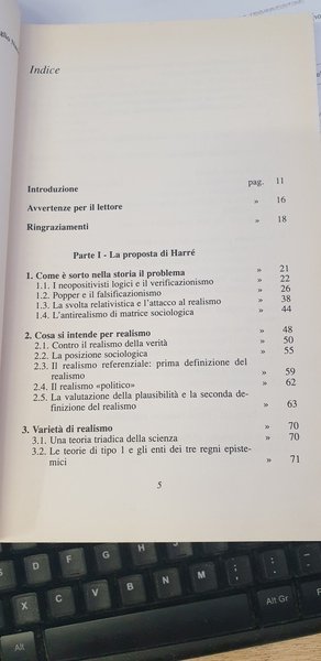 Rom Harré e il problena del realismo scientifico.