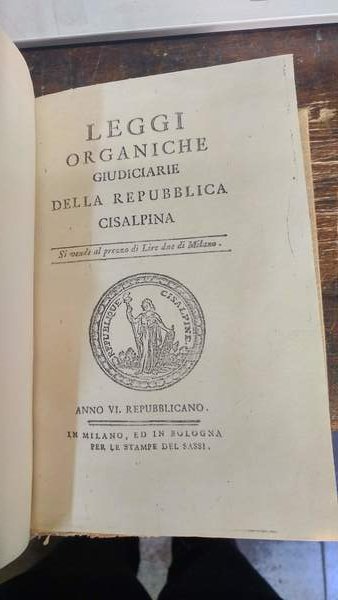 Leggi organiche giudiciarie della Repubblica Cisalpina.