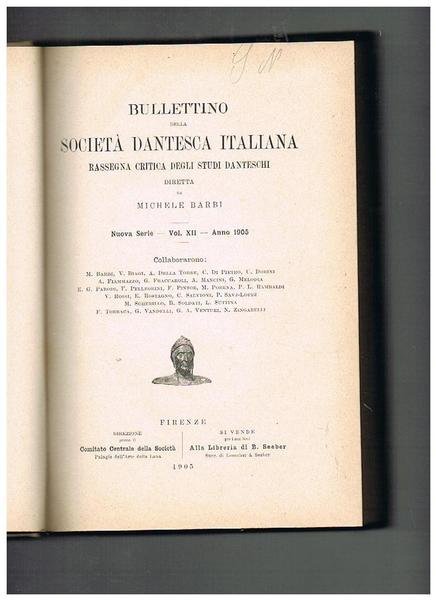 Bullettino della Società Dantesca Italiana, rassegna critica degli studi danteschi, …