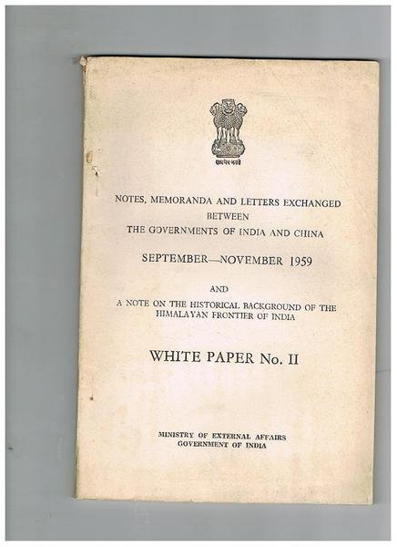 Notes, memoranda and letters exchanged between the governments of India …