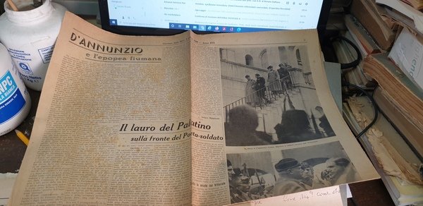 Morte di Gabriele D'Annunzio. Raccolta di pagine di quattro giornali …