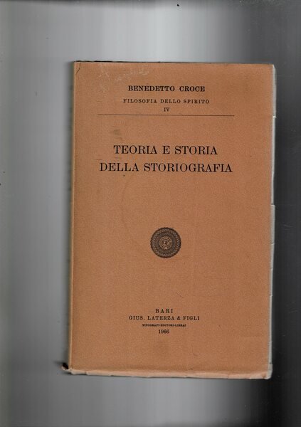 Teoria e storia della storiografia.