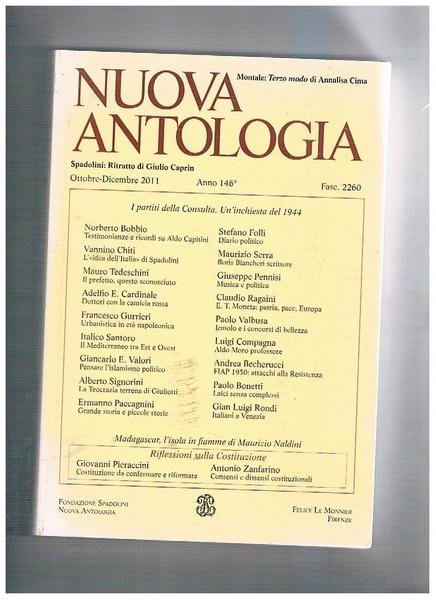 Nuova Antologia, rivista di lettere, scienze e arti. N° di …