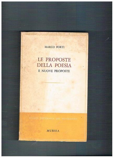 Le proposte della poesia e nuove proposte.