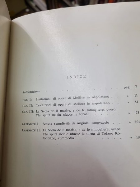 Commedie di Moliere in veste Napoletana e in particolare la …