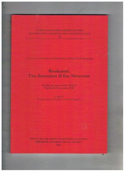 Rivoluzioni. Una discussione di fine Novecento. Atti del convegno annuale … | Immagine principale