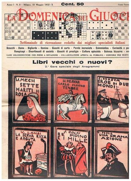 La domenica dei giochi. Settimanale disponiamo dei n° 1-2-3-4-5-6-8-9-10-11-12 del …