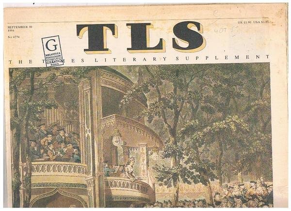 TLS the Times Literary Supplement, settimanale, disponiamo dall'ultimo numero del …