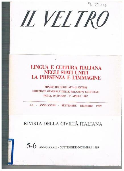 Il Veltro, rivista della civiltà italiana. Disponino dei n° 5-6 …