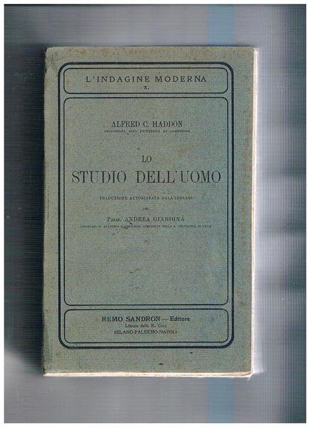 Lo studio dell'uomo. Traduzione autorizzata dall'inglese dal prof. Andrea Giardina.