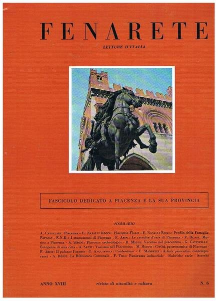 Fenarete letture d'Italia, bimestrale di attualità e cultura. Numero 6 …