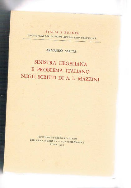 Sinistra hegeliana e problema italiano negli scritti di A. L. …