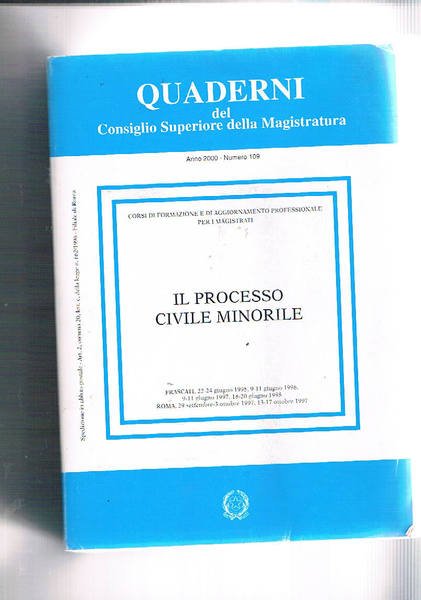 Il processo civile minorile. Corso di formazione e di aggiornamento …