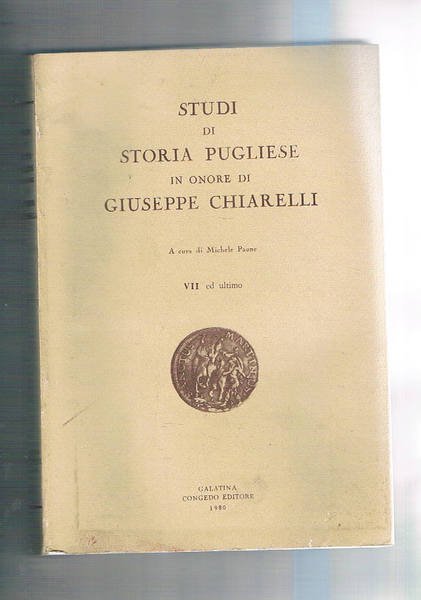Studi di storia pugliese in onore di Giuseppe Chiarelli, disponiamo …