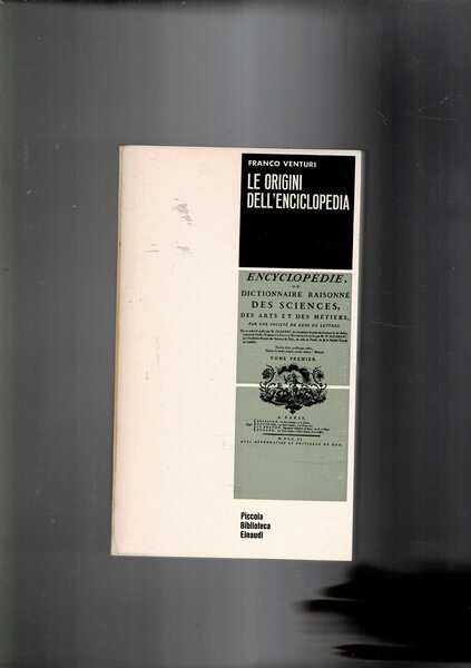 Le origini dell'enciclopedia. Coll. PBE.