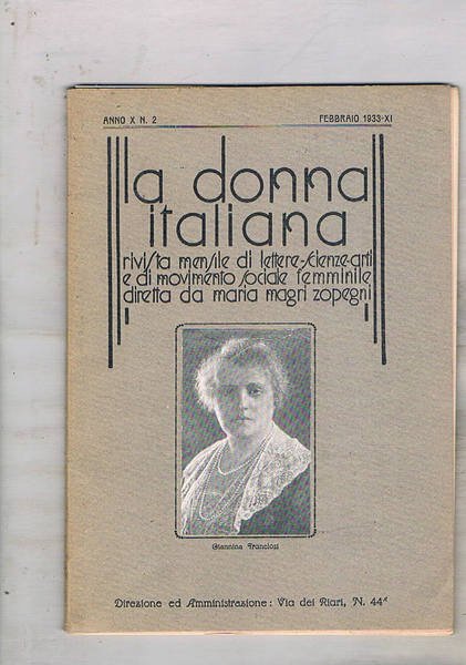 La donna italiana, rivista mensile di lettere-scienze-arti e di movimento …