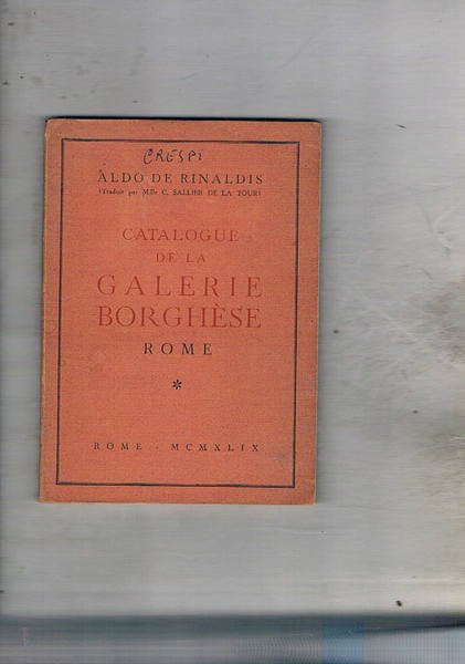 Catalogue de la Galerie Borghese Rome.